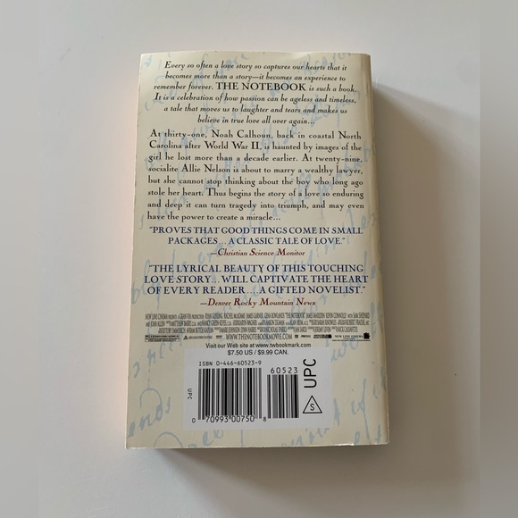 “The Notebook” - a Novel by Nicholas Sparks -GUC - Picture 2 of 3